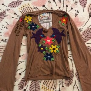 Hand stitch joystick shirt